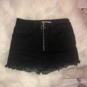 Black High Waisted Shorts